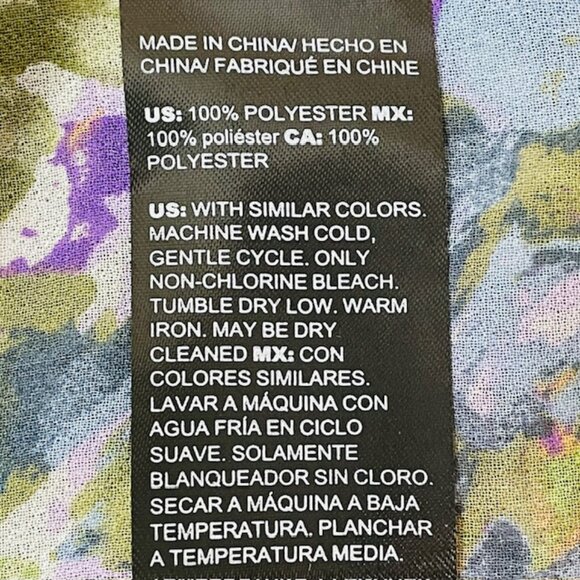 White House Black Market V Neck Top Sz SP Sheer Ruffle Floral Forest Fairy - Picture 8 of 8